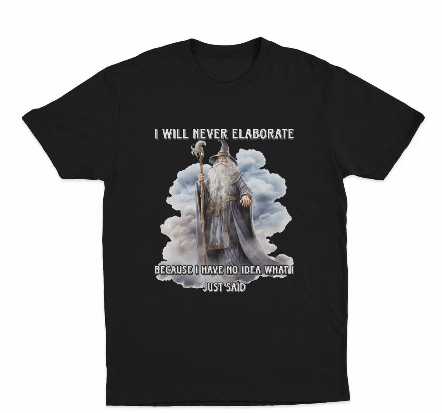 I Will Never Elaborate Because I Have No Idea What I Just Said T-Shirt