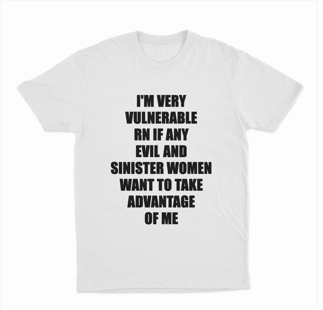 I'm Very Vulnerable Rn If Any Evil And Sinister Women Want To Take Advantage Of Me T-Shirt